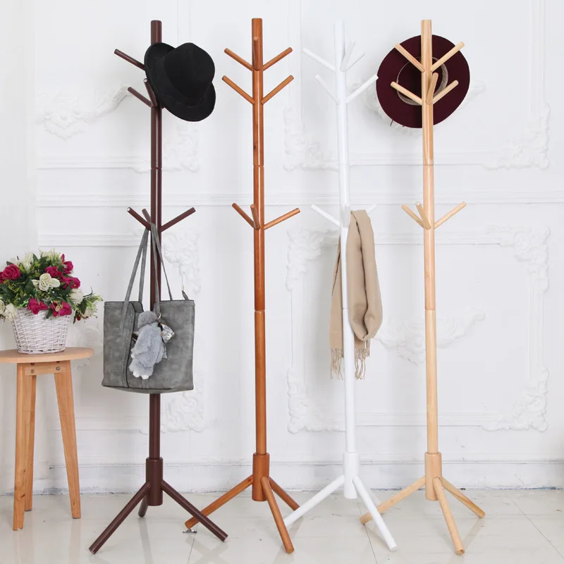 Solid Wood Clothes Rack Floor Clothes Rack Creative Furniture Clothes Rack Wooden Hanging Clothes Rack Bedroom Clothes Rack