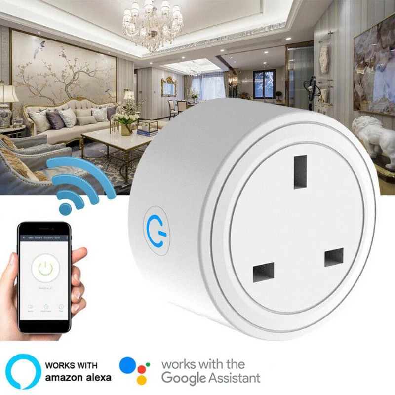 

Smart Life 16A UK Smart Socket With Energy Monitoring WiFi Plug Compatible With Alexa Echo Google Nest APP Wireless Control