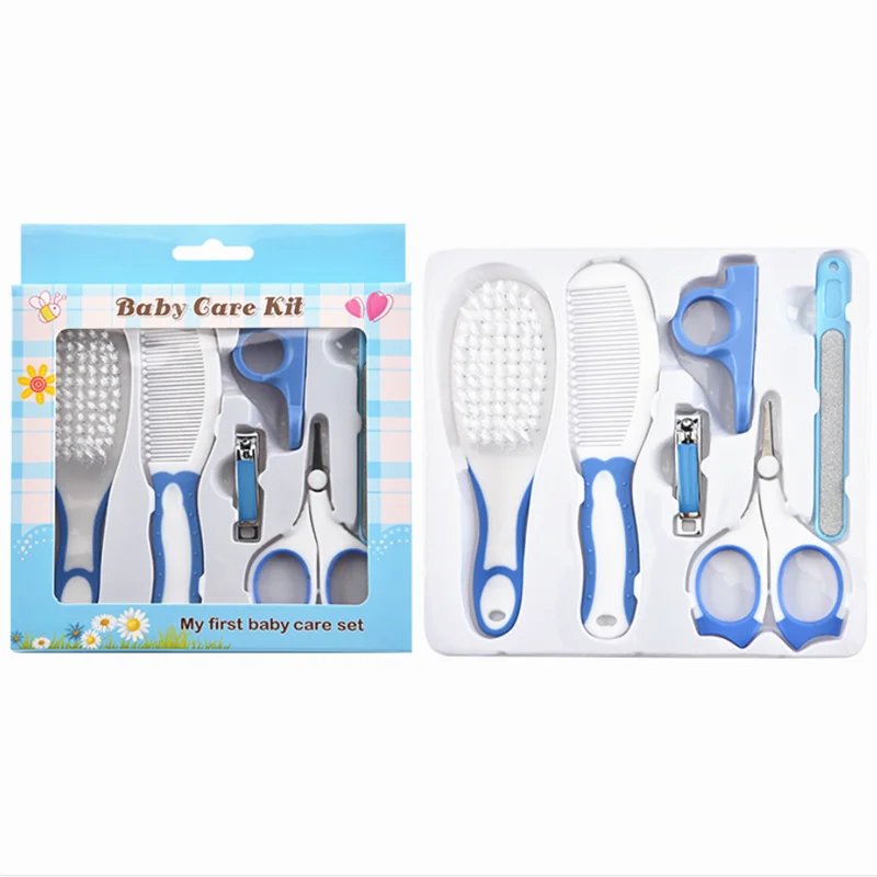 10/6 Pcs/Set Baby Kids Nail Hair Health Care Thermometer Nose Cleaner Toothbrush Safety Care Tools Newborn Grooming Brush Kit