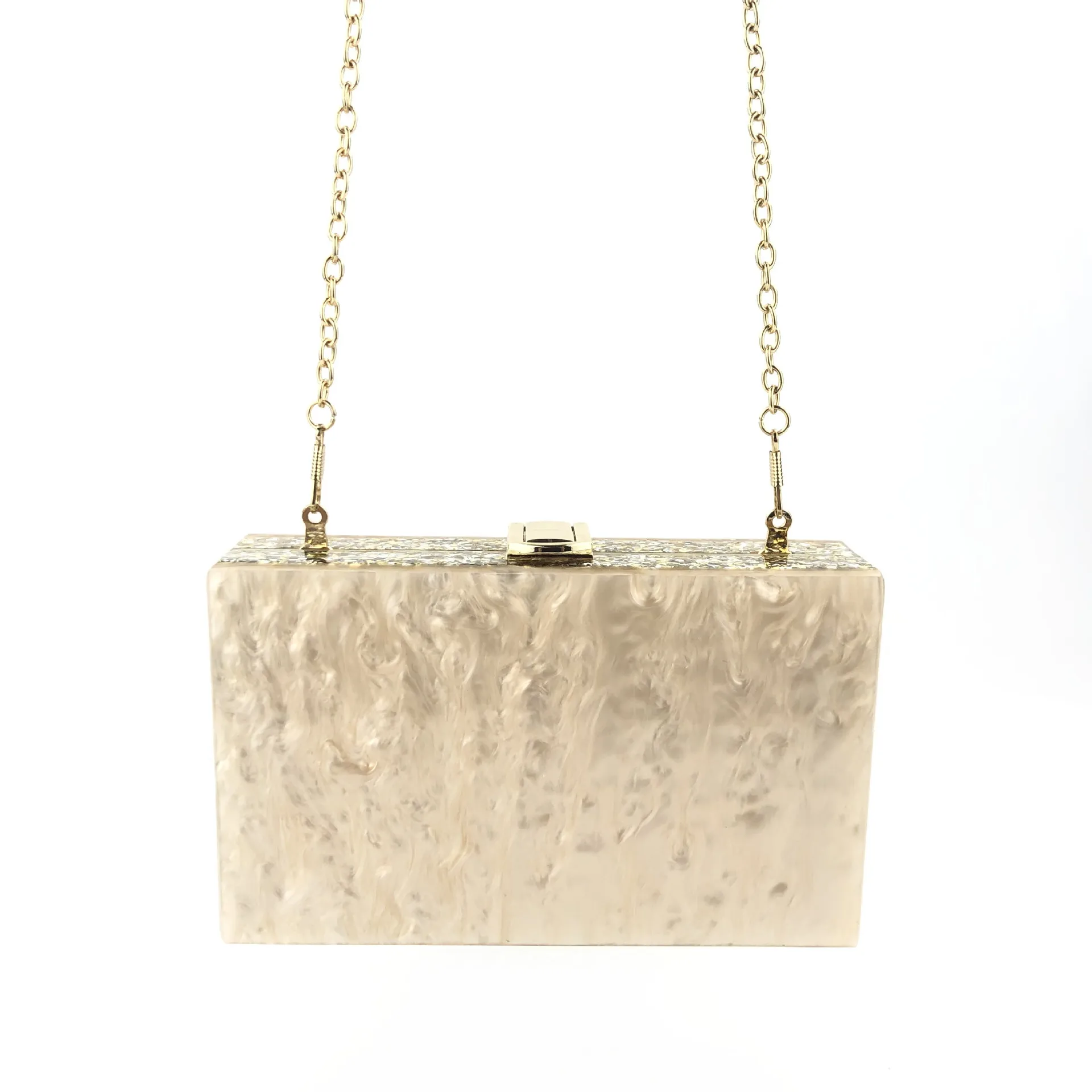 

Designer Handbags Women Shoulder Bags 2020 Solid Color Sequined Acrylic Dinner Bag Bridal Party Clutch Bag Banquet Evening Bag