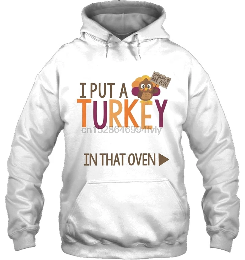 Мужская толстовка с капюшоном надписью I Put A Turkey женская уличная одежда |