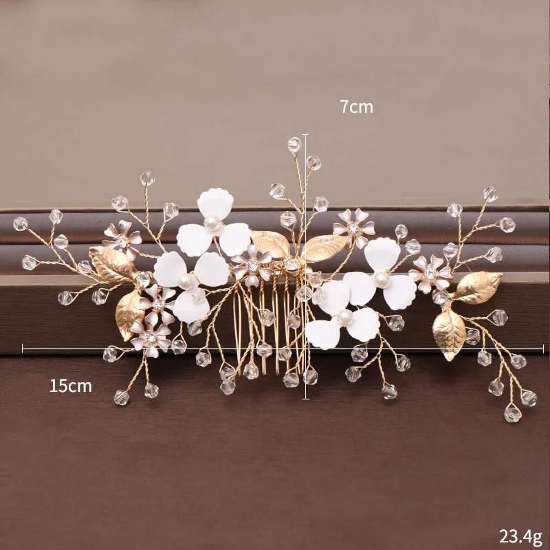 FORSEVEN 1 шт. ретро древний китайский кристалл искусственный жемчуг гребни для волос