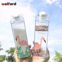 Бутылка для воды дизайн Фламинго кружка для молока коробка для кружки портативная чашка для воды BPA бесплатно кофе чай кружки для путешествий и чашки
