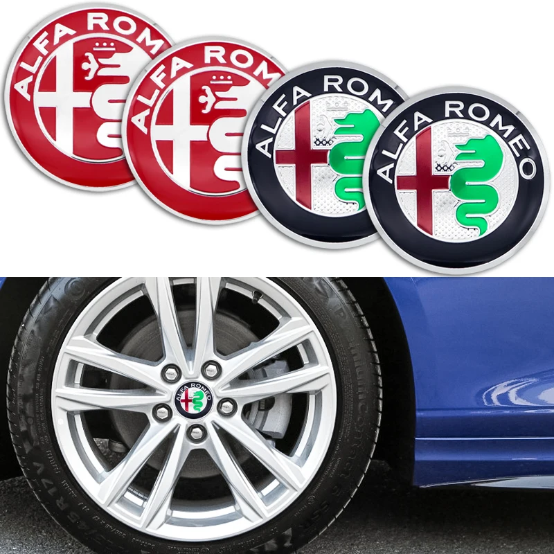 

4pcs 56mm car accessories for car wheel center hub caps for alfa romeo- Giulia Giulietta Stelvio MiTo ALFA 4C 147 156 159 166