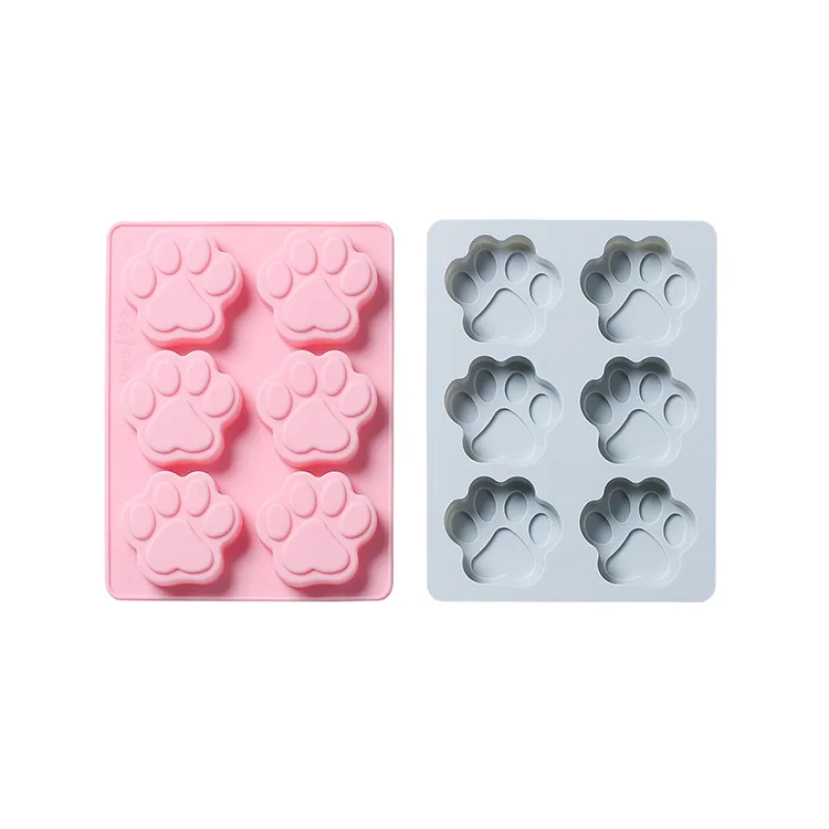 

6 cat claw cake silicone mold Homemade fudge chocolate ice cube mold Cute paw jelly DIY Kitchen high temperature mold