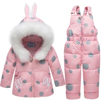 children winter down jackets suit baby girls clothes sets kids snowsuit warm ski suit down outerwear coatpants infant snow wear