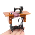 Миниатюрная мебель для кукольного домика, деревянная швейная машина для кукольных домиков, игрушек