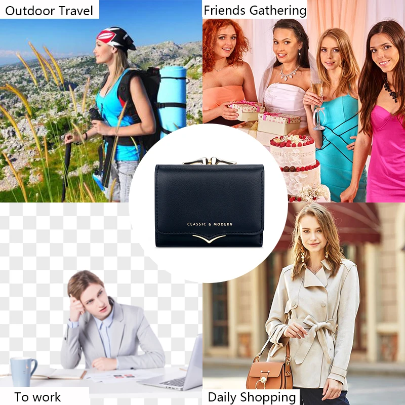 

FACTOO Female Purses Mini Soft Women Wallet Lady High Quality Money Bag Card Holder Hasp PU Leather Fashion Short Fold Clutch