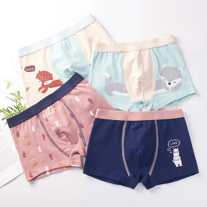 

Multi-pack Children's Underwear Boys Boxer Shorts Cotton Boys Children Cartoon Boxer Shorts 4pcs Mens Boxer Briefs Mens Boxers