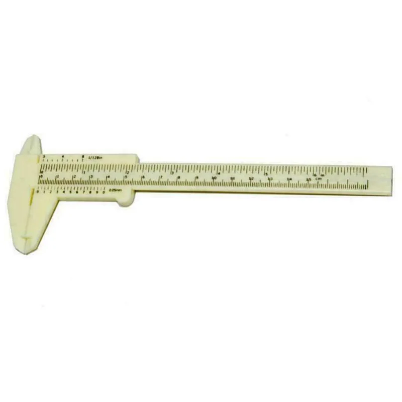 

Portable 0-150mm 6inch Mini Plastic Sliding Vernier Caliper Gauge Measuring Tool Home Outdoor Used Mini Ruler