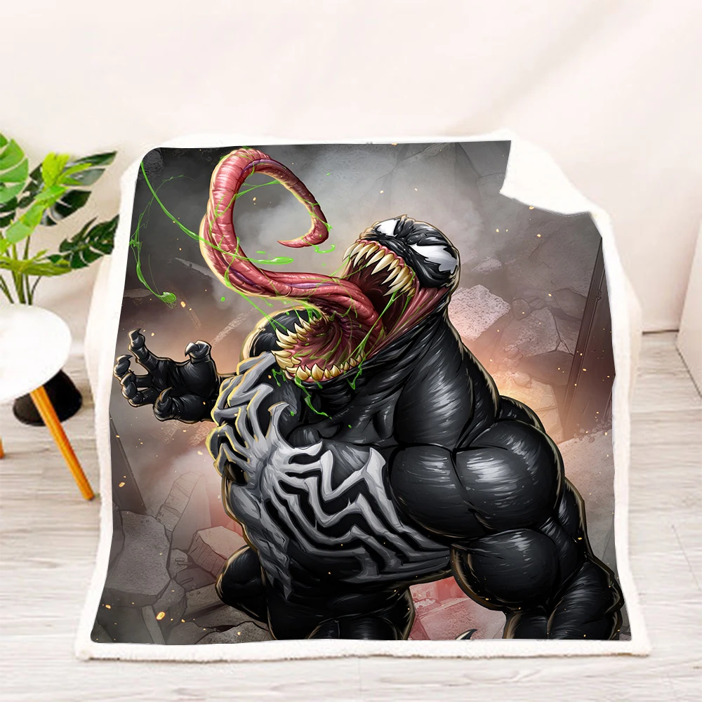 Новый дизайн пленка Venom мягкая теплая одежда Коралловый флис Плюшевые пледы