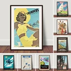 Швейцарский винтажный постер Champery Valais 1050 м для гостиной и домашнего декора