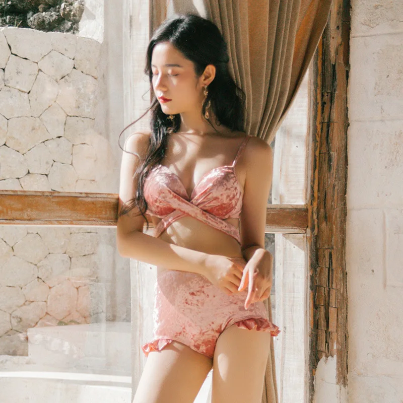 Женский купальник купальники купальный костюм Танкини с пуш-ап из двух предметов