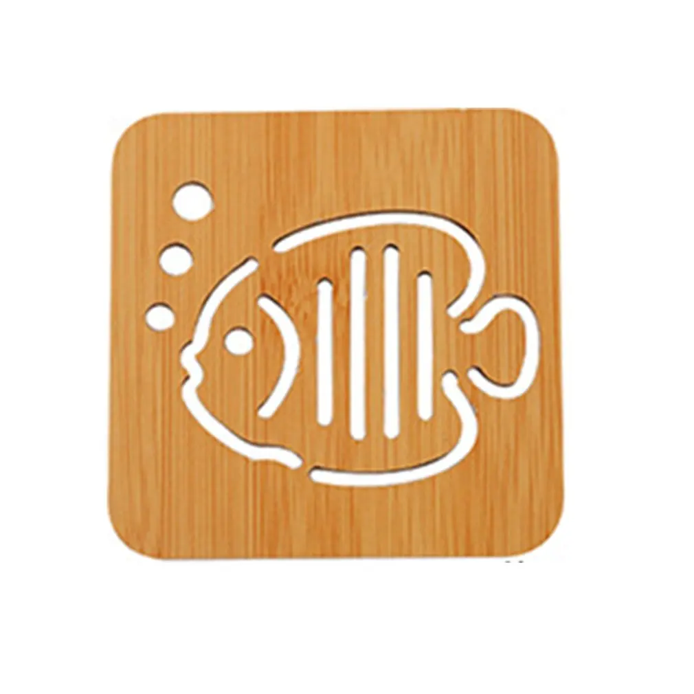 Экологически чистый полый деревянный анти горячий изоляционный коврик