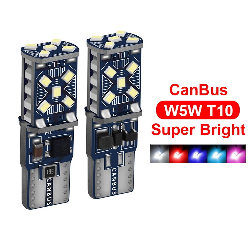 2pcs Cool Car Turn Signal Warning Light T10 15 LED For Ford ranger Mondeo Kuga Fiat Abarth Nissan Ashqai Juke Jeep Wrangler JK | Автомобили