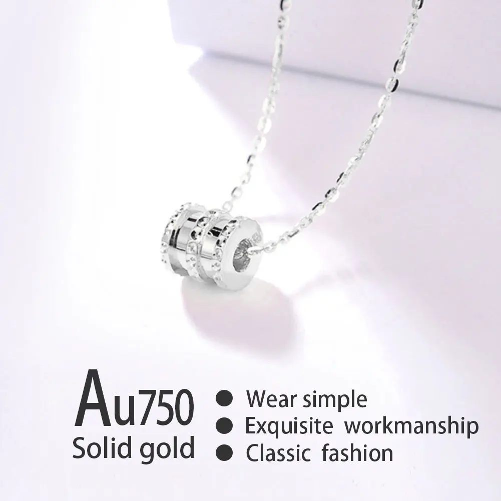 Цепочка из 18-каратного белого золота для женщин ожерелье настоящего изящная