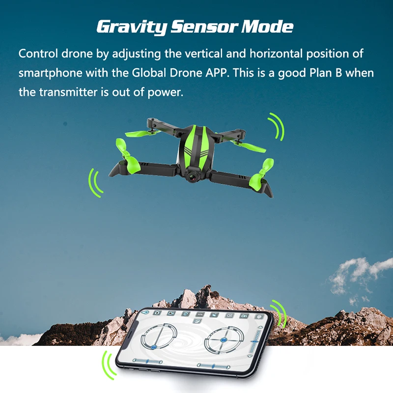 Складной мини-Квадрокоптер GW68 Global Drone FPV с HD-камерой | Игрушки и хобби