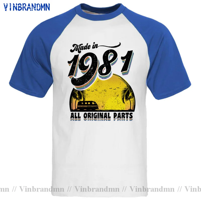 Футболка с забавным принтом Сделано в 1981 году 40 лет удивительности на 40-летие