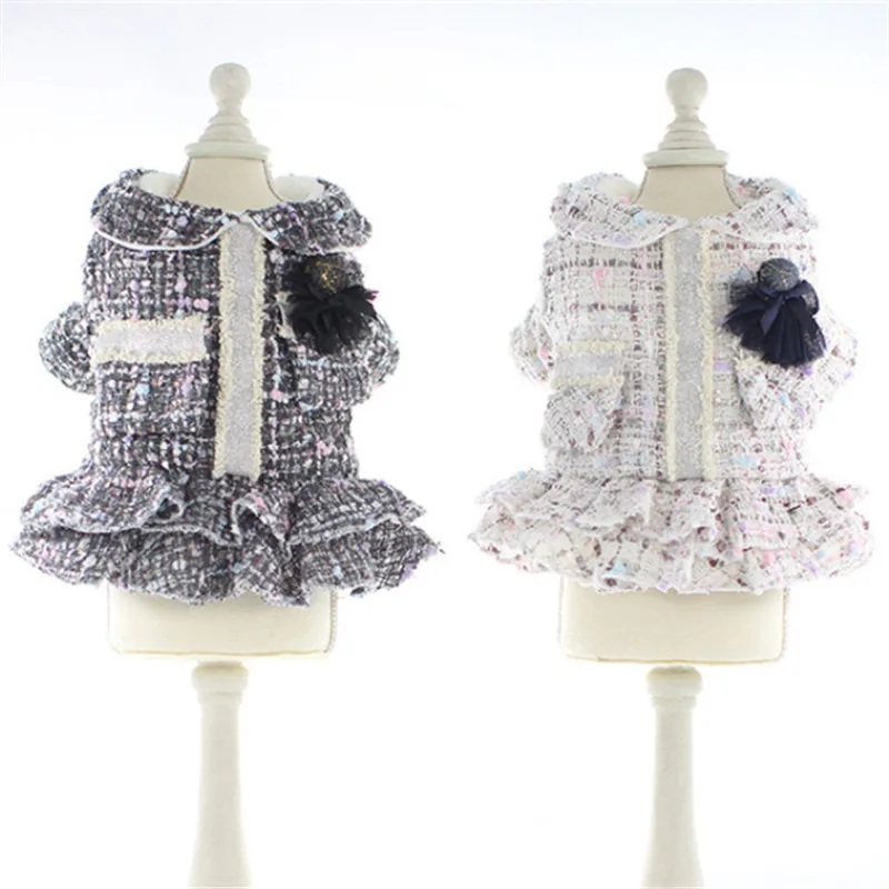 

Зимняя одежда для собак, домашних животных, модное платье для собак, юбка принцессы, теплое пальто для собак, костюм для щенка, одежда для йор...