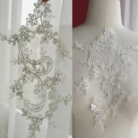 a pair of alencon lace applique ivory retro palace rayon cord bridal veils decoration