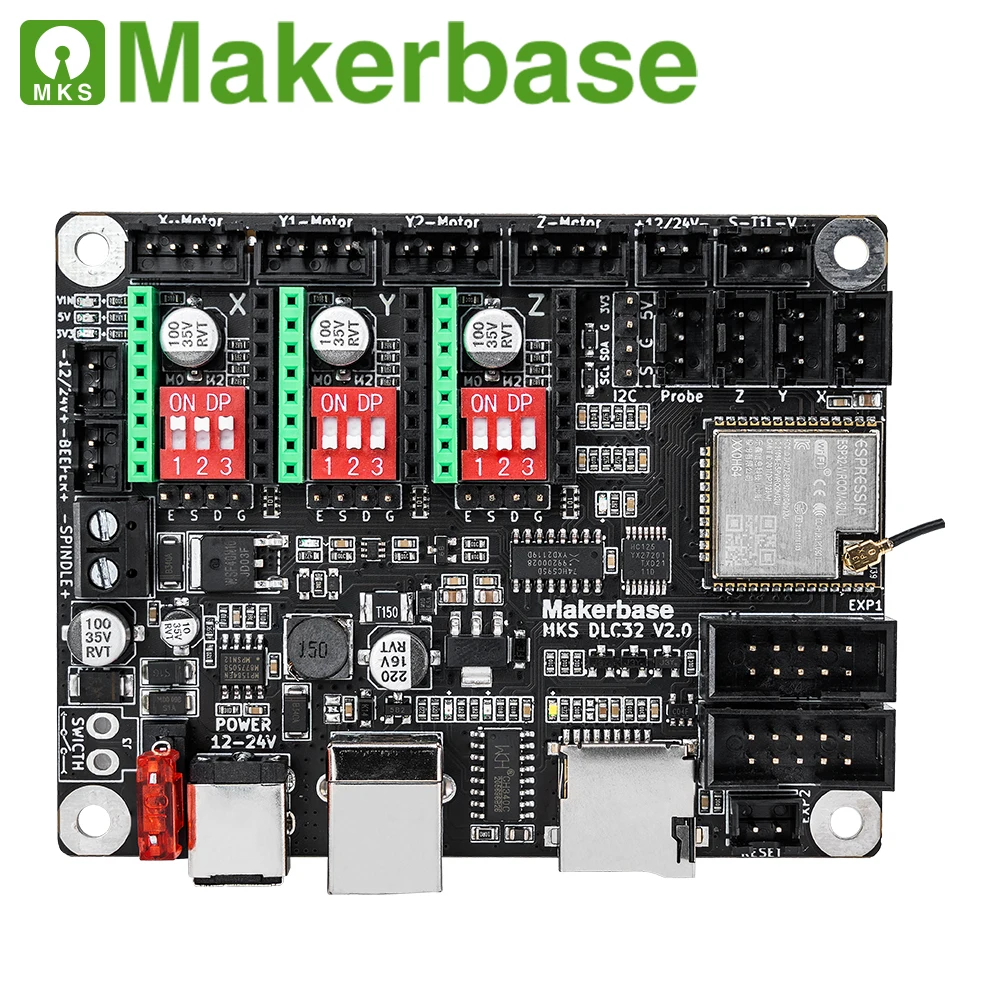 Makerbase MKS DLC32 Автономный контроллер 32 бит ESP32 WIFI GRBL TFT сенсорный экран для