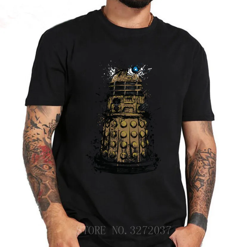 2019 новый модный принт Exterminate Мужская футболка 100% хлопок o-образным вырезом с
