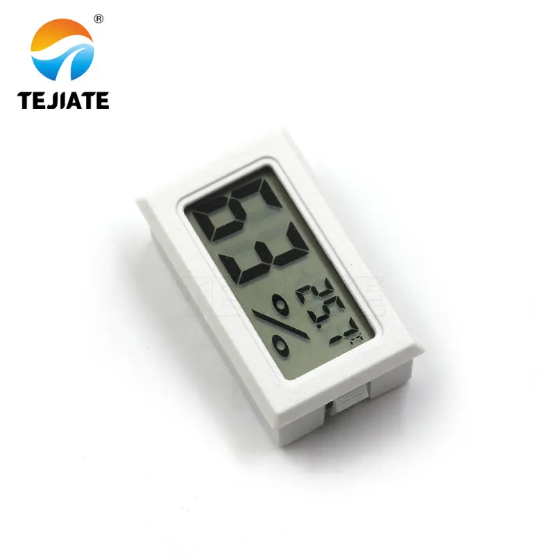 Черно белый Мини цифровой LCD комнатный Измеритель температуры и влажности