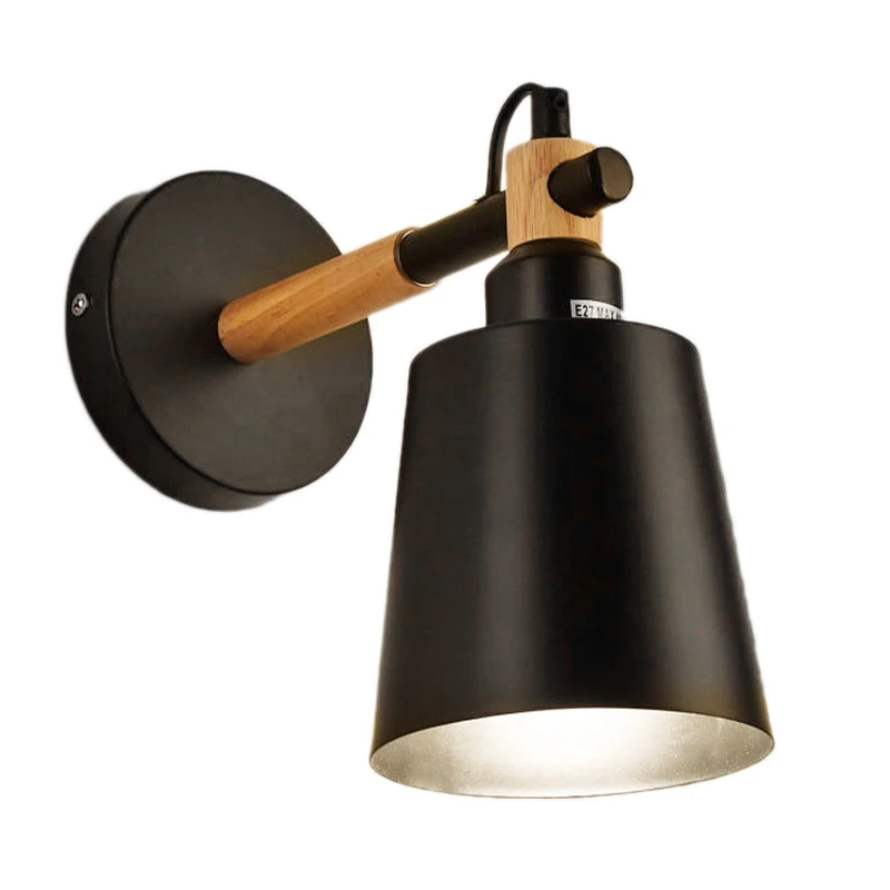 

Wall Light Led Bedroom Bedside Decoration Nordic Living Room Hotel Corridor Wall Lamps Black