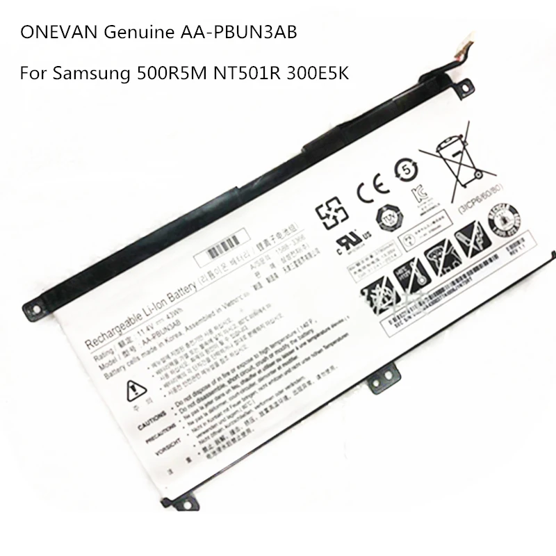 

ONEVAN Genuine AA-PBUN3AB Battery For Samsung Notebook 7 NP530E5M NP740U5L NP800G5M Batteries 43WH with Tools Replac AA-PBUN3QB