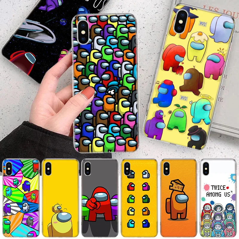 

Among us Soft Cover Phone Case For Apple Iphone 12 11 Pro XS X Max XR 7 8 6 6S Plus 5S SE + Mini Customized Coque Shell