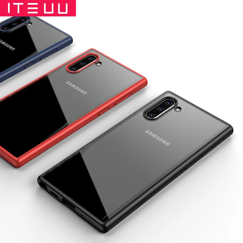Противоударный прозрачный чехол ITEUU для Samsung Galaxy Note 10 Plus чехлы мягкая прозрачная