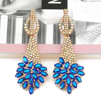 new arrival vintage hollow crystal drop earrings statement rhinestone dangle ear ring fashion jewelry for women gift wholesale