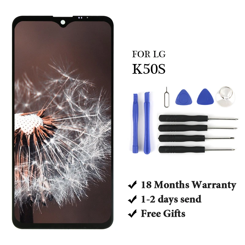 

ЖК-дисплей 6,5 дюйма для LG K50S, ЖК-дисплей с сенсорным стеклом, дигитайзер, рамка в сборе, Замена для LG K50S, ЖК-дисплей
