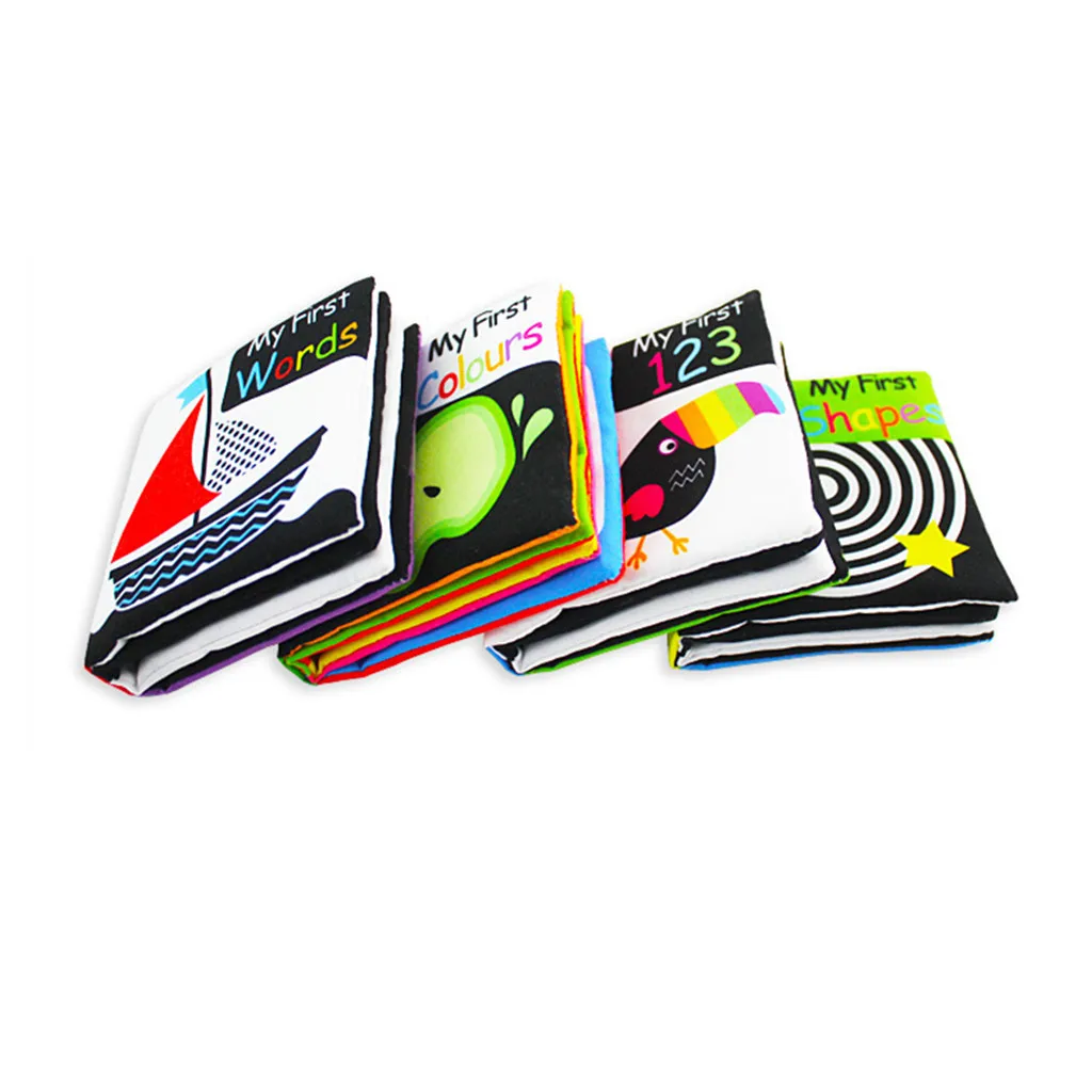 

Kids Black And White Enlightenment Book Toy Soft Baby Cloth Book Toy Infant Educational Toys Black White Cognize Cloth Book Toy