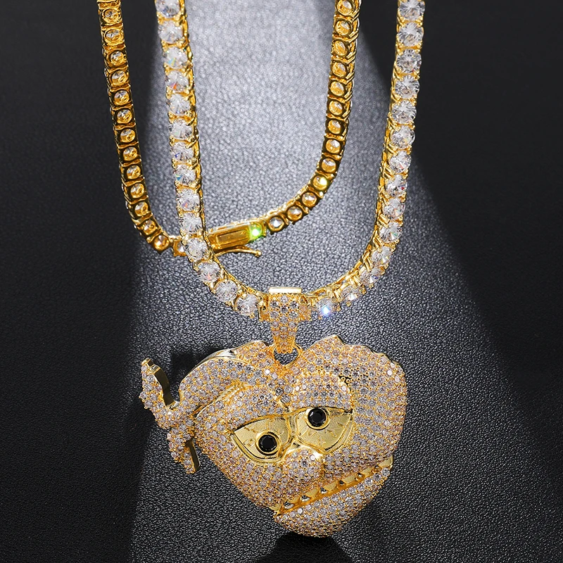 Шейный платок US7 со сверкающими блестками ожерелье с кулоном в форме сердца Keef