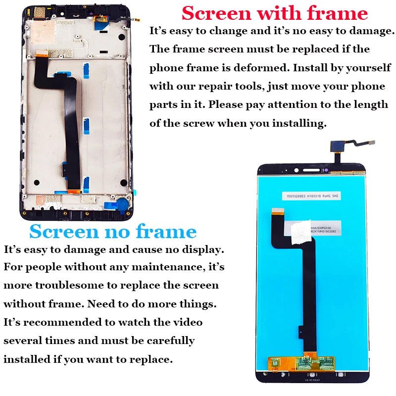 6.44&quot For Xiaomi Mi Max 2 LCD Display Touch Screen Digitizer Sensor Glass Assembly Frame XIAOMI | Мобильные телефоны и
