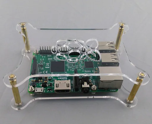 Raspberry Pi акриловый чехол для корпуса Штабелируемый многослойный акриловый чехол для Raspberry Pi 4 3B+ 3B - Цвет: 1layer