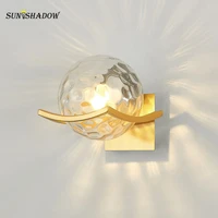 glass lampshade wall light modern home sconce wall lamp for living room bedroom dining room kitchen wall led lamp e27 led bubls
