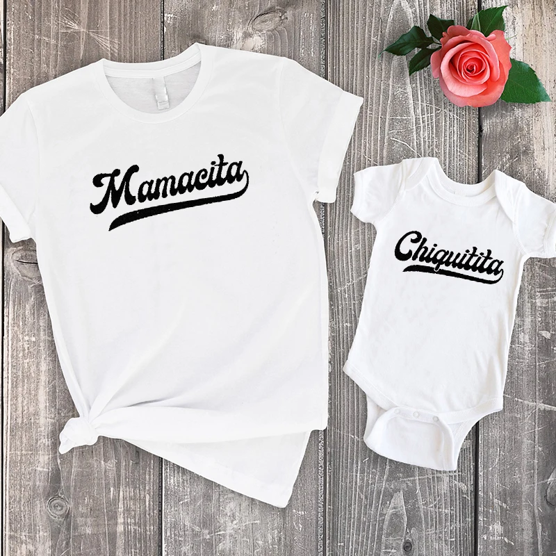 

Mother Daughter Matching Shirts Funny Mommy and Me Tshirt Little Girl Clothes Mommy and Me Outfits Plus Size Letter Tops T