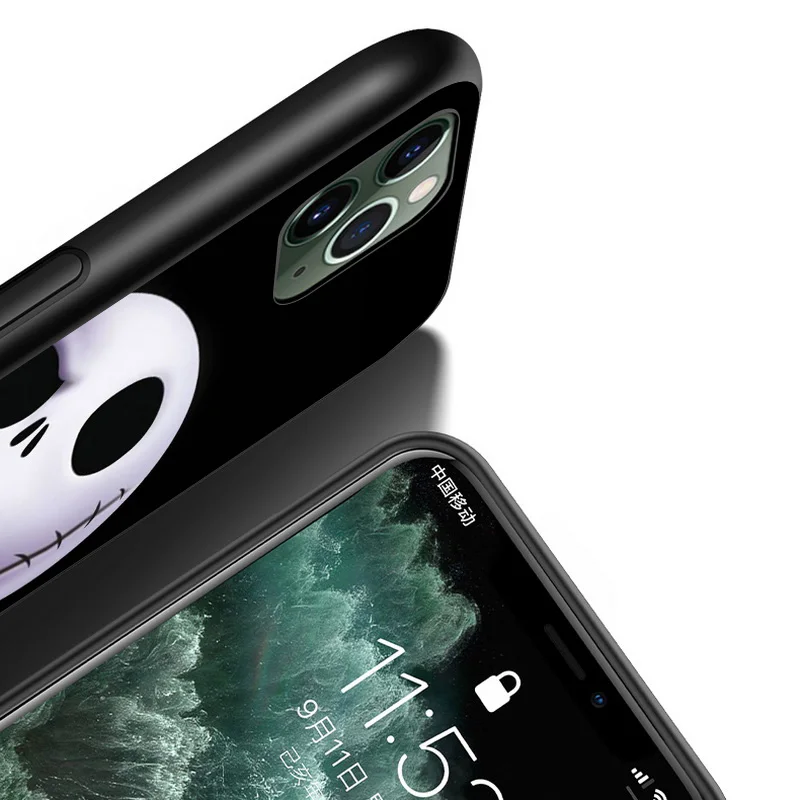 

Hot Jack skellington Halloween For Apple iPhone 12 Mini 11 XS Pro Max XR X 8 7 6 6S Plus 5 5S SE 2020 Black Phone Case