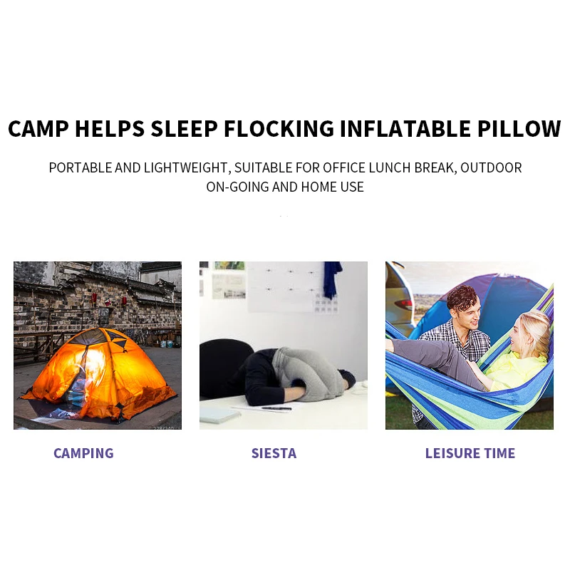 

Portable Fold Outdoor Travel Square Sleep Pillow Camping tent inflatable pillow Comfortable Sleep Pillows