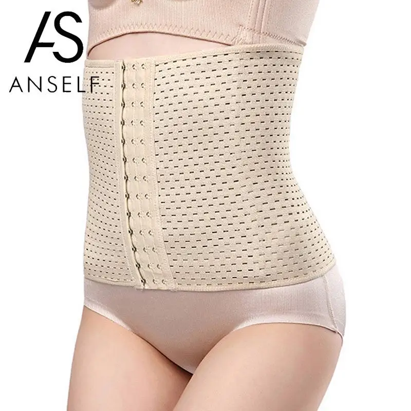 Женский корсет для коррекции живота нижнее белье пояс похудения дышащий