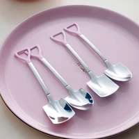 4pcs watermelon spoon cutlery stainless steel retro iron shovel ice cream coffee spoon scoop creative spoon tea spoon tableware