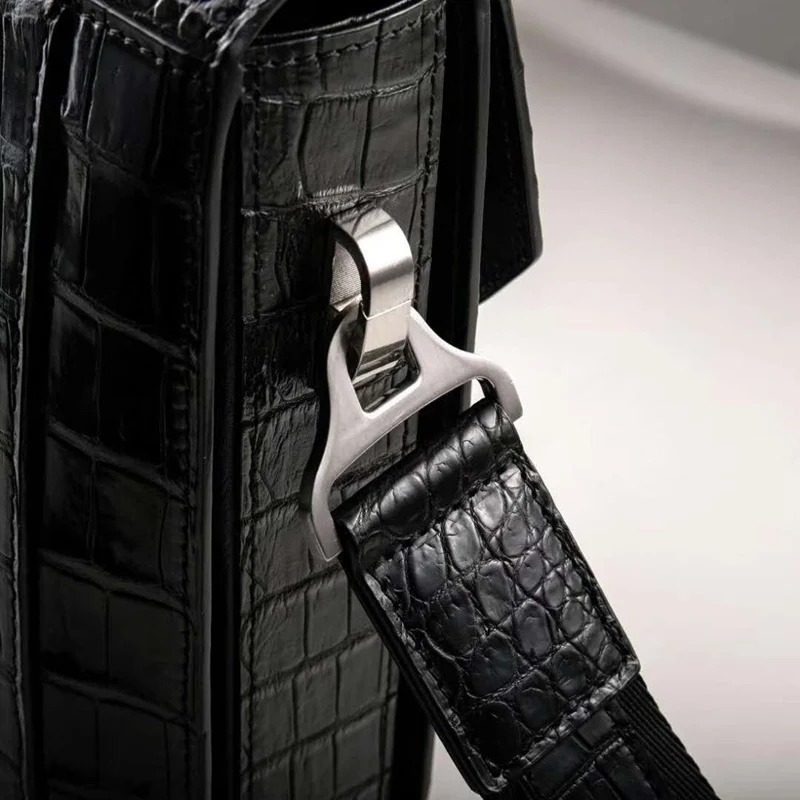 2020 ss genuine alligator leather flap over crossbody bag men fashion bag real leather bags men leather cross body bag free global shipping
