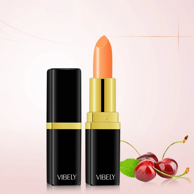 Moisturizing Jelly Lip Balm Cherry Temperature Change Color Lipstick Waterproof Matte Lipbalm Make up Chapstick | Красота и здоровье