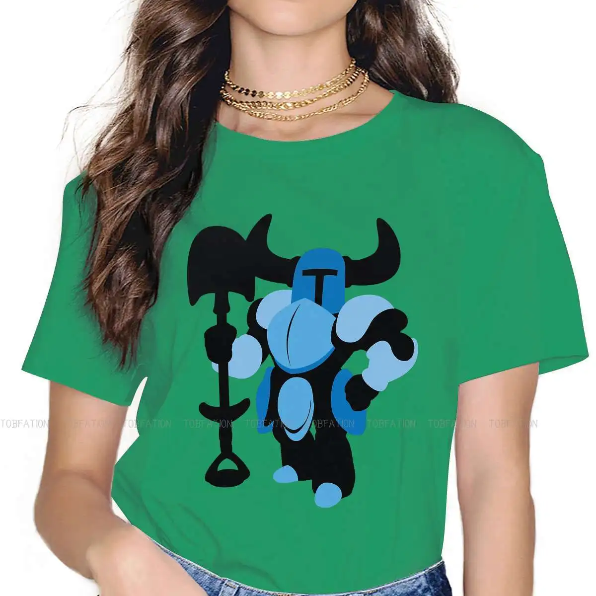 

Лопастный рыцарь, футболки с круглым вырезом, черная лопастная девушка, футболка, новые трендовые Топы