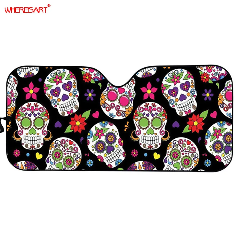 

Автомобильный солнцезащитный козырек с 3D-принтом в виде черепа Для Седана 2021