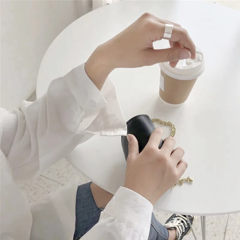 

Blouse Shirts thin Pockets Vintage Tops Office Lady Blusa Faminina Spring 2021 New Solid Loose Long-sleeved Women shirt 022A