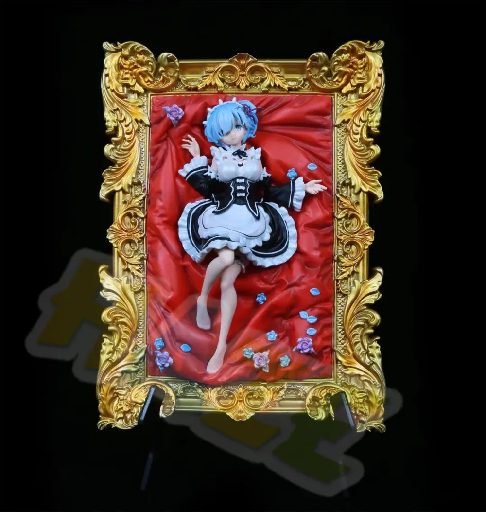 

Аниме Re: Life in a другой мир от zero Rem ПВХ фигурка модель игрушка фоторамка