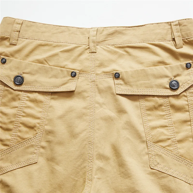 

2021 New Summer Men's Workwear Shorts Washed Large Size Loose Five-point Pants Youth Trend Straight Solid Color Pants
